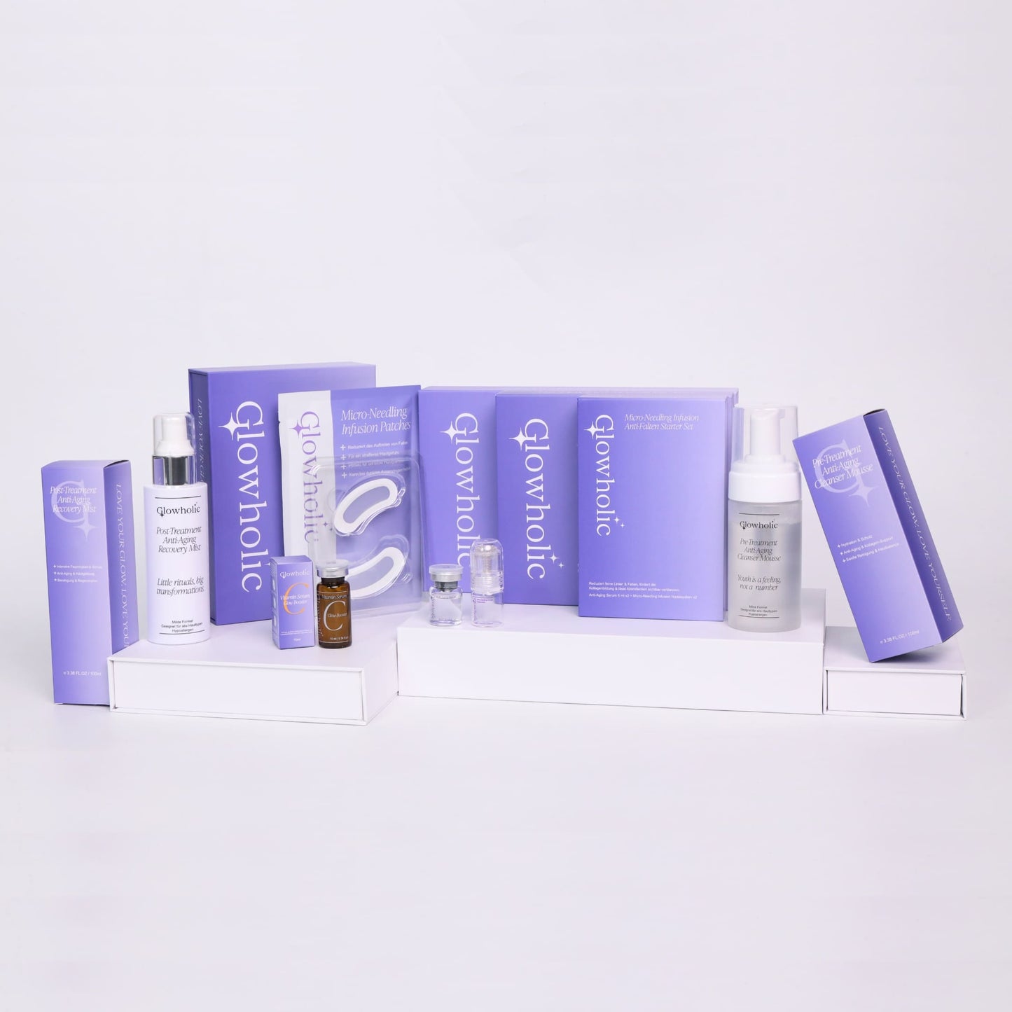 Anti-Falten Starter Set - Glowholic Micro-Needling Infusion für zuhause