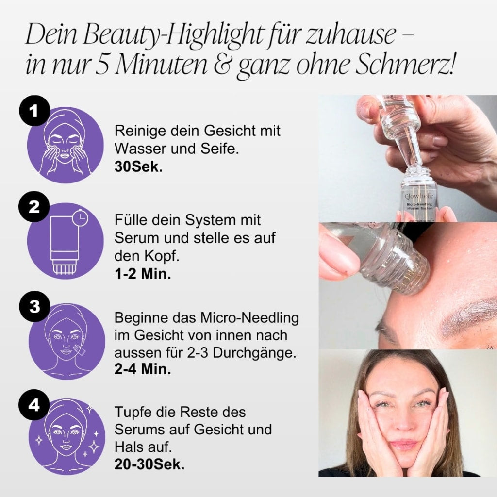 Anti-Falten Starter Set - Glowholic Micro-Needling Infusion für zuhause